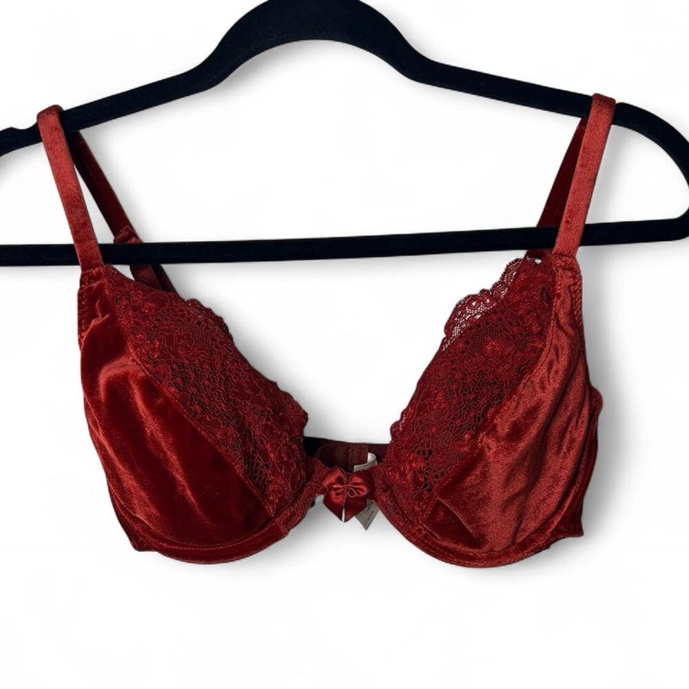 Y2k victoria secret bra red velvet